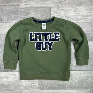 Carter's Toddler Boys Olive Green "Little Boy" Sweater 24M